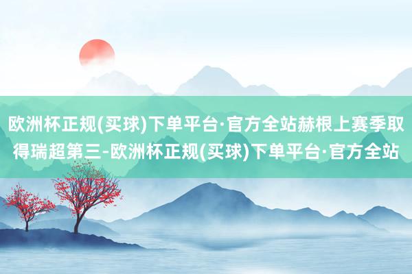 欧洲杯正规(买球)下单平台·官方全站赫根上赛季取得瑞超第三-欧洲杯正规(买球)下单平台·官方全站