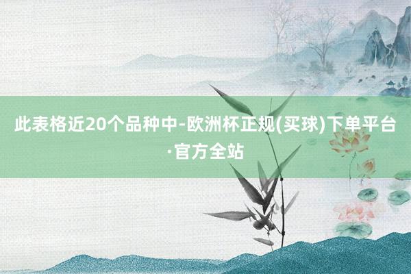 此表格近20个品种中-欧洲杯正规(买球)下单平台·官方全站