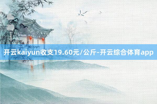 开云kaiyun收支19.60元/公斤-开云综合体育app