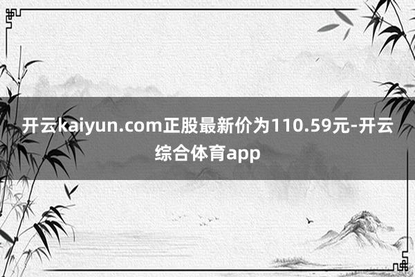 开云kaiyun.com正股最新价为110.59元-开云综合体育app